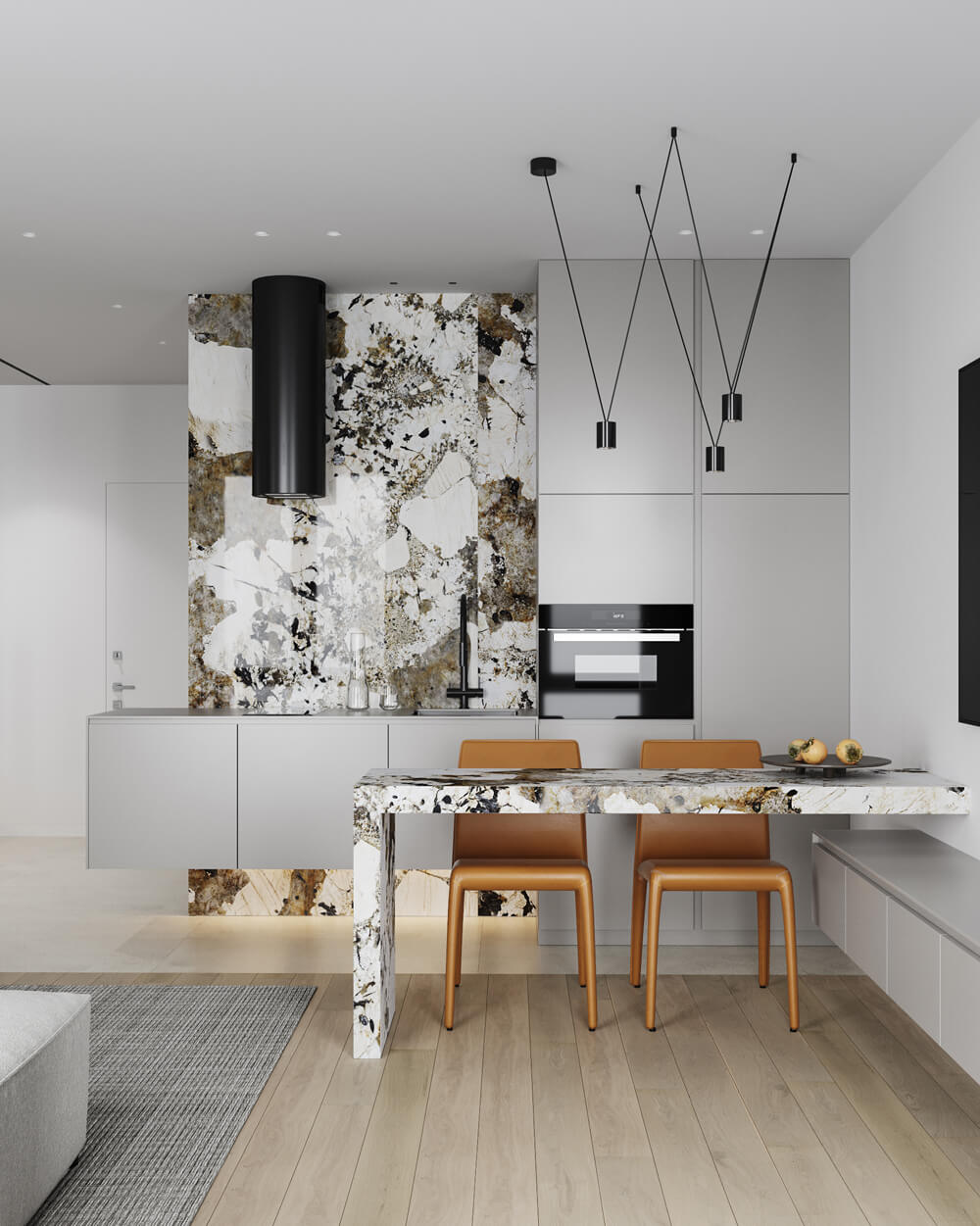 Strefa relaksu w kuchni Przytulna kuchnia z stołem barowym: idealne miejsce na drinki i rozmowy 2026