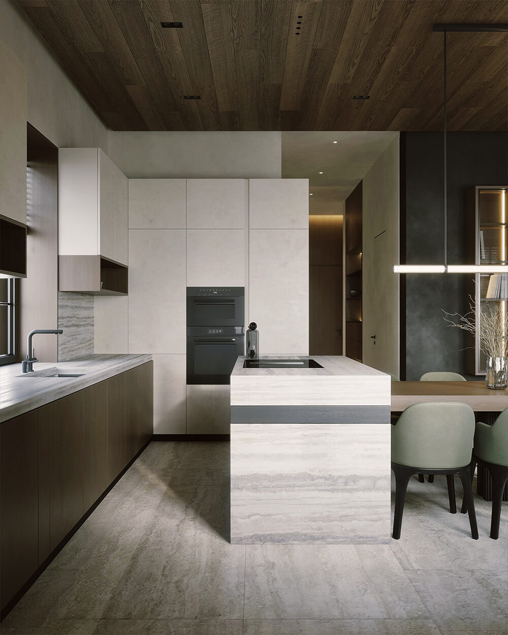 Drewno i natura Połączenie drewna z innymi naturalnymi materiałami. Harmonijne wnętrze z elementami natury.