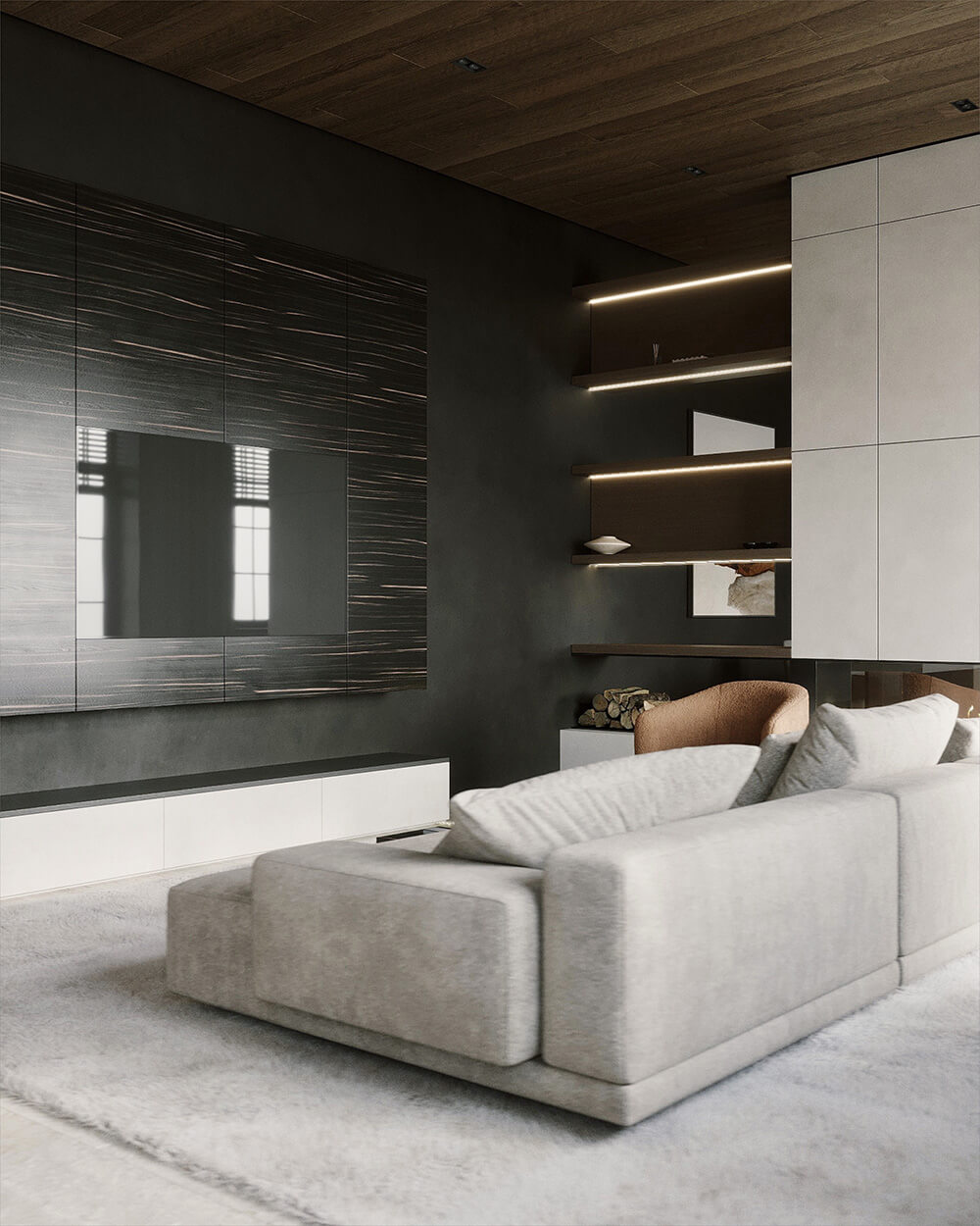 Jasne drewno - więcej przestrzeni Jasny drewniany sufit optycznie powiększa przestrzeń. Lekkość i elegancja we wnętrzu.