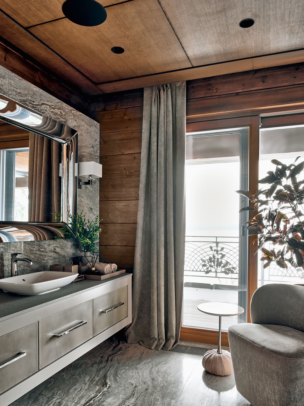 Skandynawski minimalizm Nowoczesna aranżacja wnętrza domu z bali w stylu skandynawskim 2026 z minimalizmem.