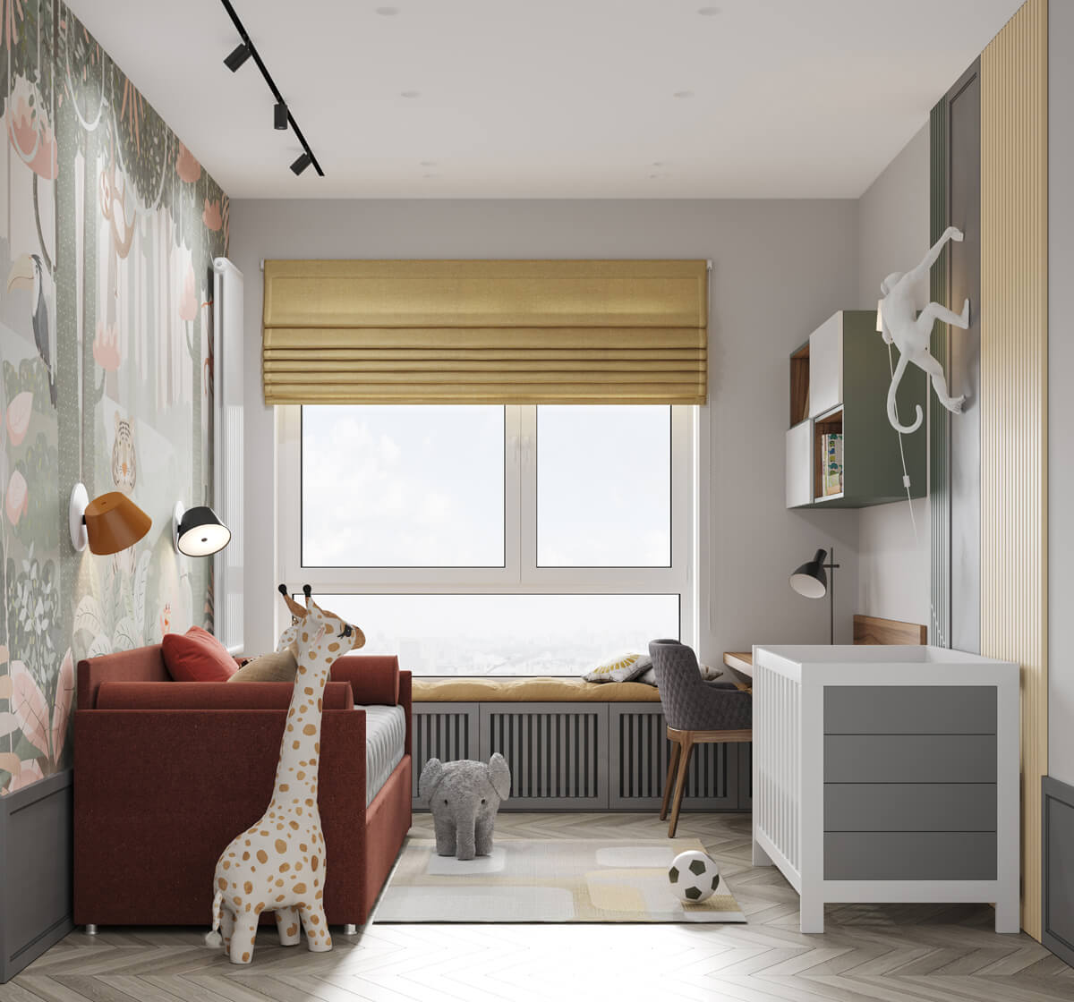 Funkcjonalny plan Przemyślany plan mieszkania 100m2 ze strefami relaksu, pracy i gotowania.