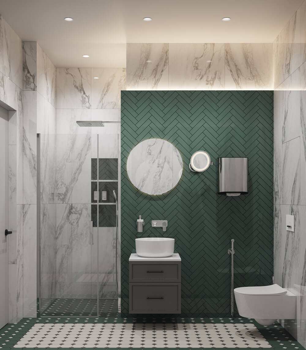 Salon wypoczynkowy Przestronny salon w 100m2 mieszkaniu z dużą sofą i wygodną strefą relaksu.