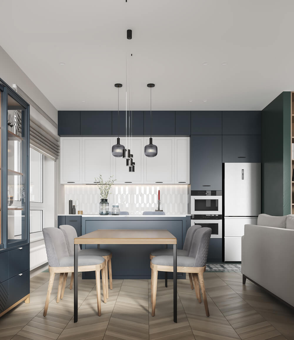 Naturalna elegancja Elegancka aranżacja 100m2 mieszkania z naturalnymi materiałami i jasną kolorystyką.