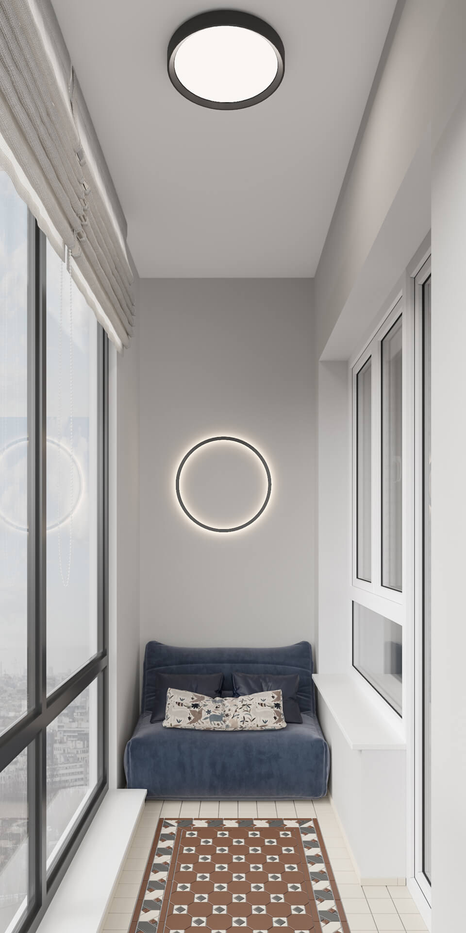 Przestronne wnętrze 100m2 Otwarta przestrzeń w mieszkaniu 100m2 z dużymi oknami i nowoczesnym wystrojem.