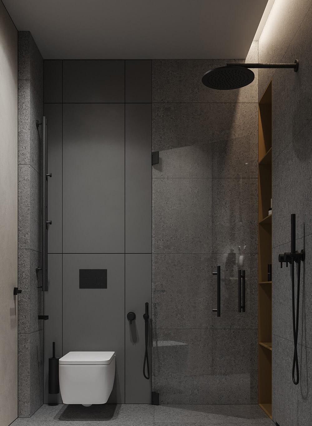 Mozaika w prysznicu Prysznic bez brodzika wykończony mozaiką – oryginalny design łazienki w stylu 2026.