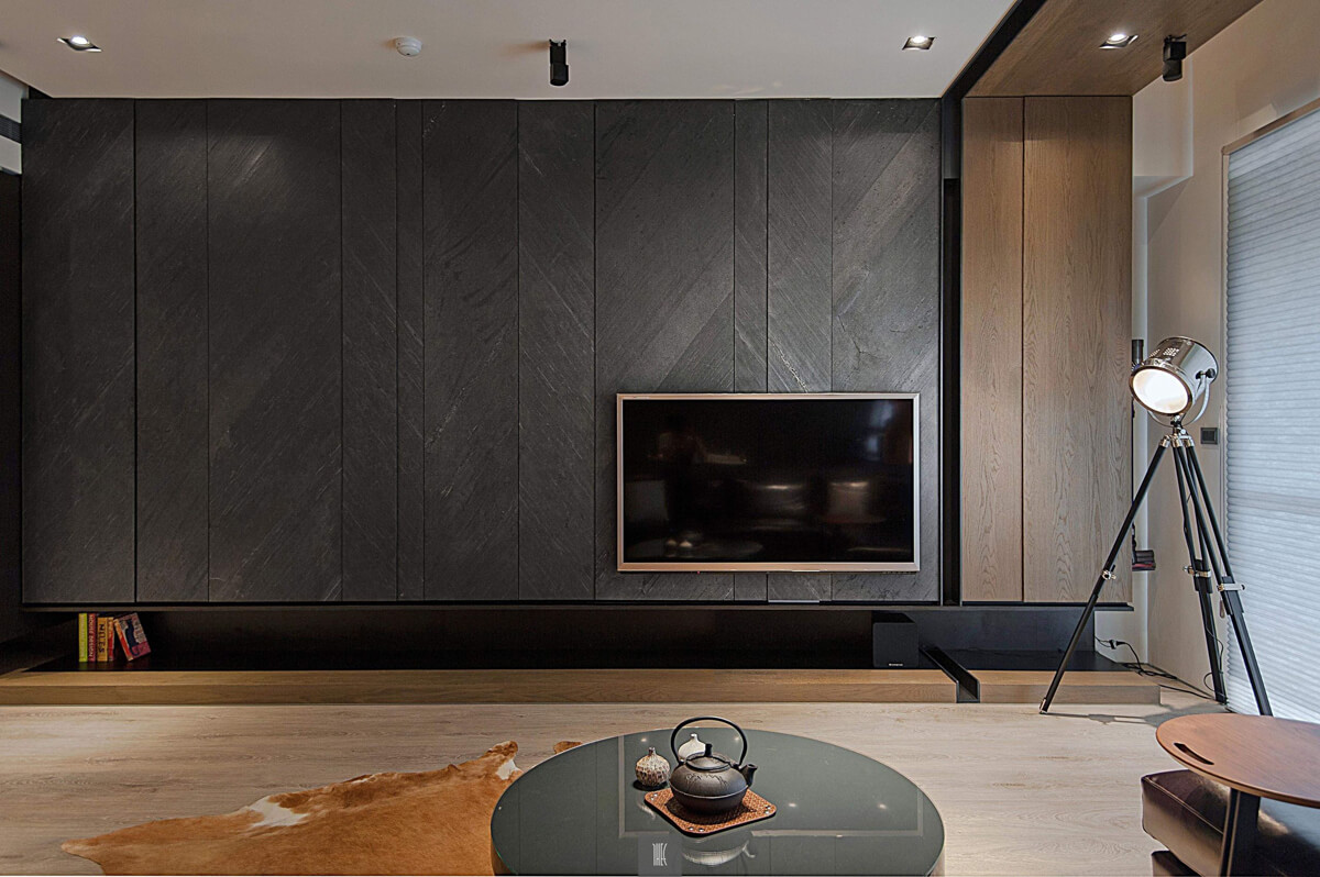 Salon: nowoczesny design Aranżacja salonu w bloku 2026: nowoczesne meble i funkcjonalna przestrzeń do wypoczynku.