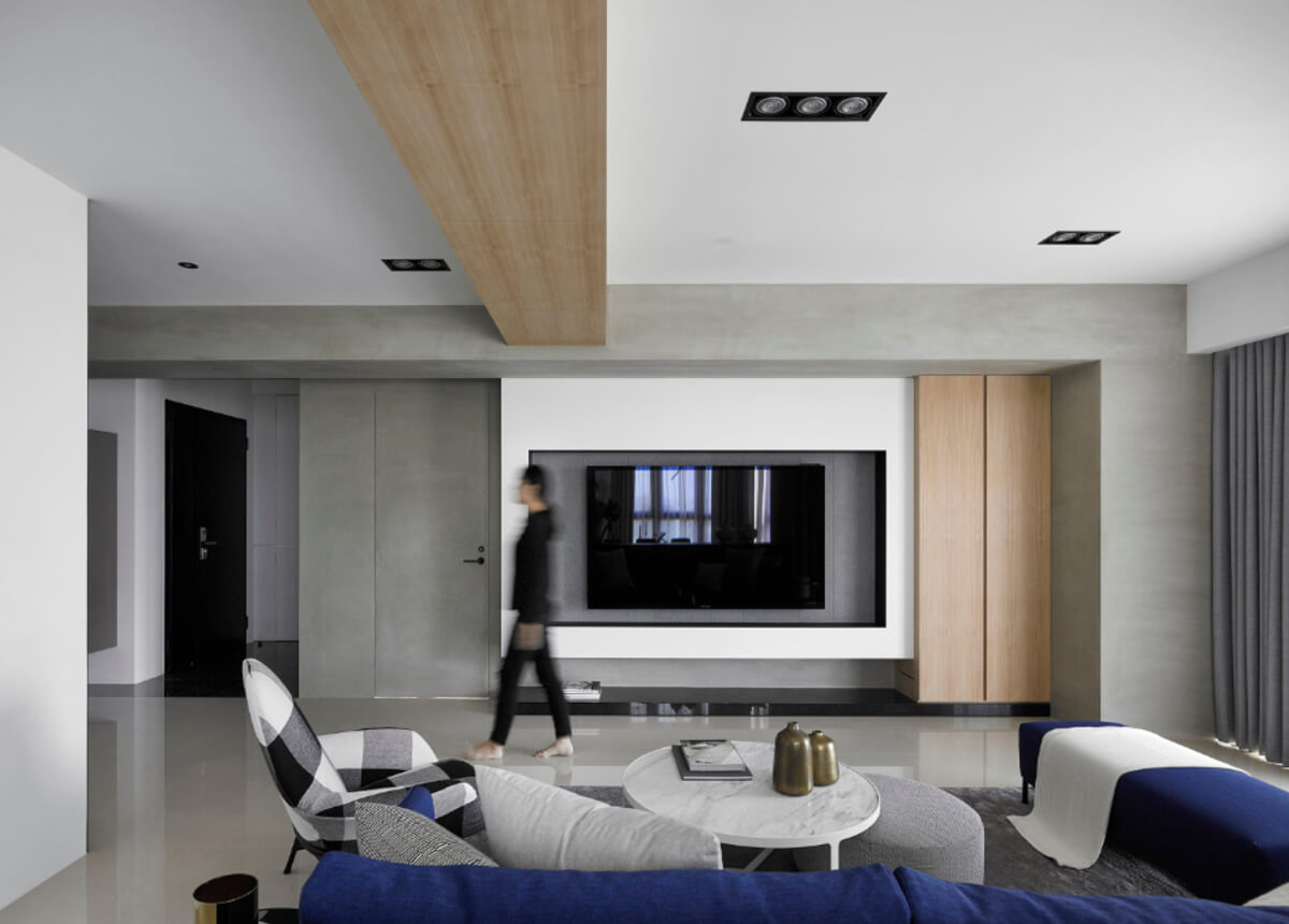 Salon z narożnikiem Elegancki salon z dużym narożnikiem i nowoczesnym stolikiem kawowym 2026.