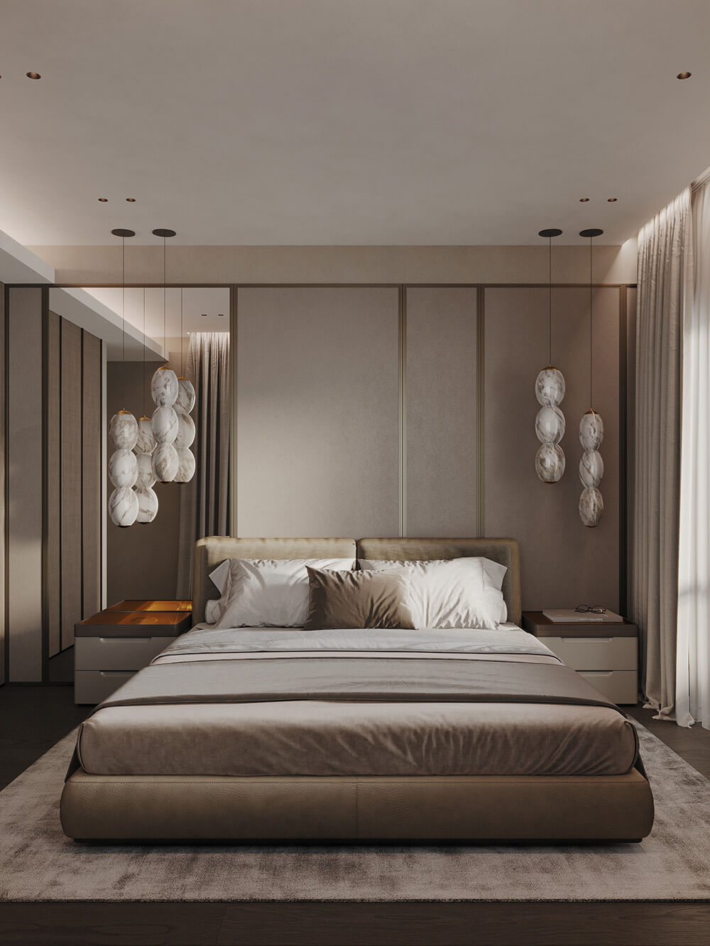 Lniane zasłony: Elegancja Eleganckie wnętrze z lnianymi zasłonami i dekoracyjnymi poduszkami z naturalnego lnu.