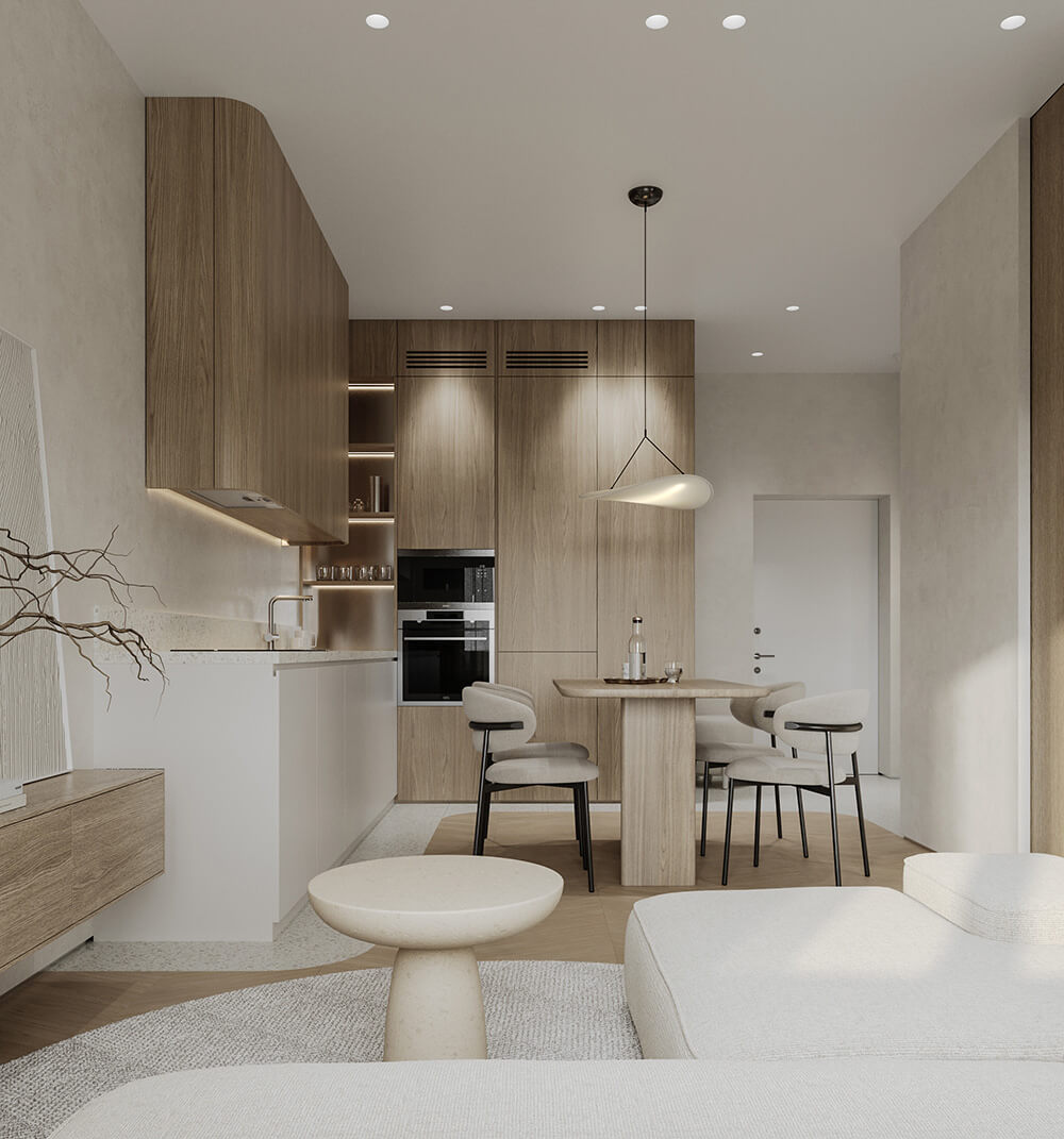 Szafa z forniru dębowego Elegancka szafa w sypialni wykończona naturalnym fornirem dębowym, prezentująca stylowy design mebli na wymiar.