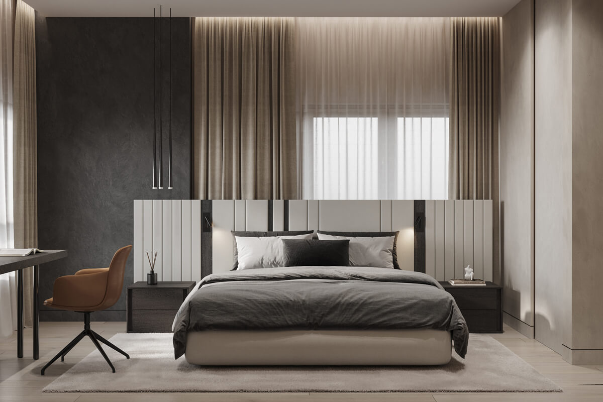 Komfort snu: Duże łóżko Przestronna sypialnia z dużym łóżkiem dwuosobowym, idealny rozmiar dla komfortowego snu i zdrowia.