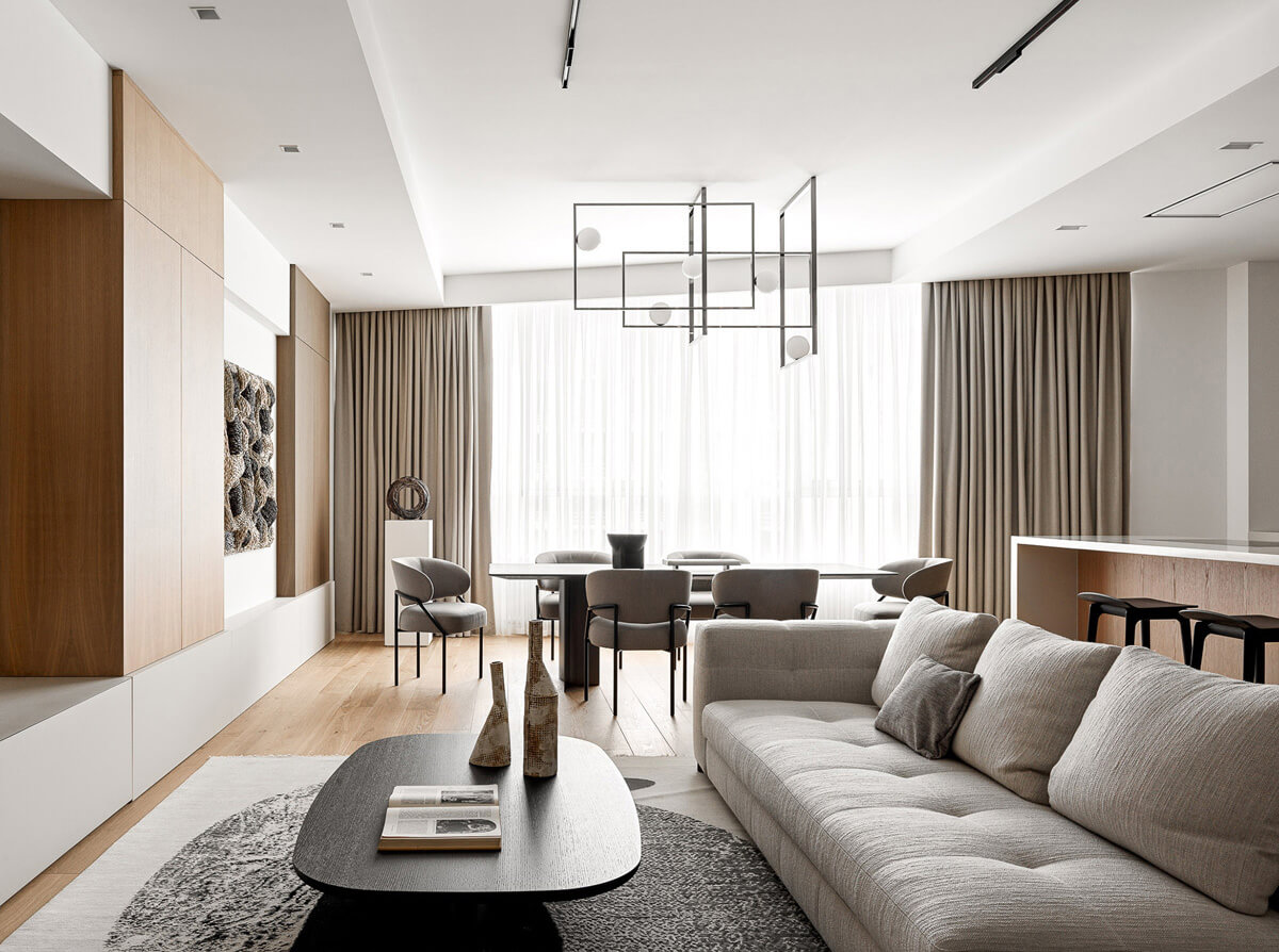 Minimalistyczny design sypialni przed sprzedażą mieszkania. Szybka sprzedaż mieszkania.