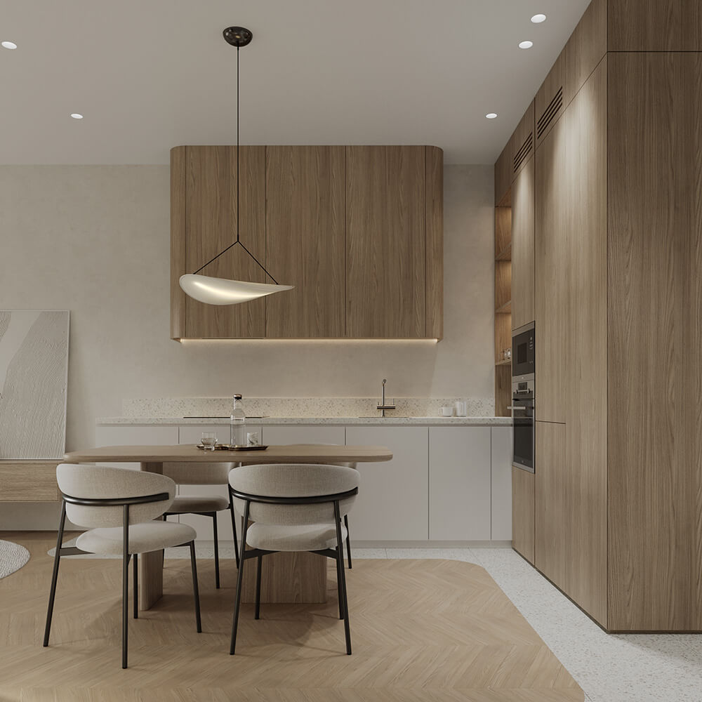 Kremowy pokój: Dzieci Kremowy pokój dziecięcy z drewnianymi zabawkami i naturalnym oświetleniem, małe mieszkanie.