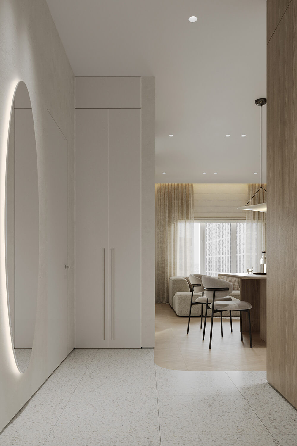 Kremowa łazienka: Elegancja Jasna kremowa łazienka z мармуровою плиткою i złotymi detalami – elegancja.