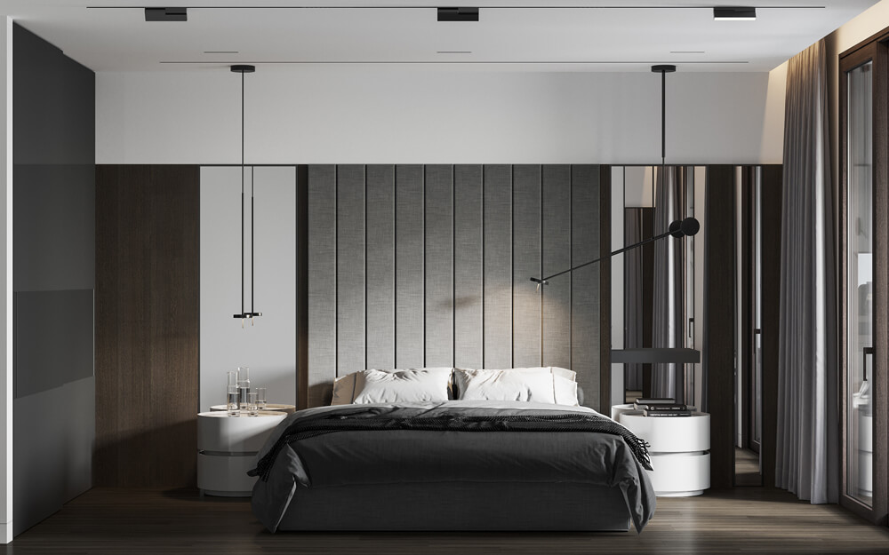 Loft z Cegłą Męskie wnętrze w stylu loft z ceglaną ścianą i surowymi meblami.