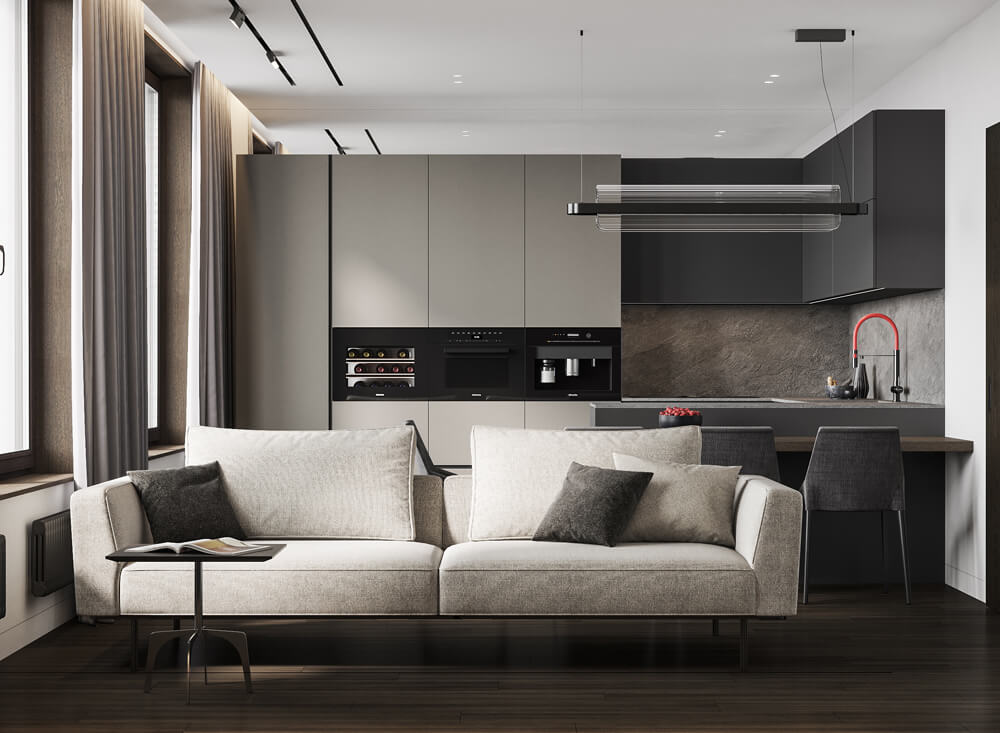 Funkcjonalny Design Funkcjonalny design męskiego wnętrza: przestrzeń do pracy i relaksu.