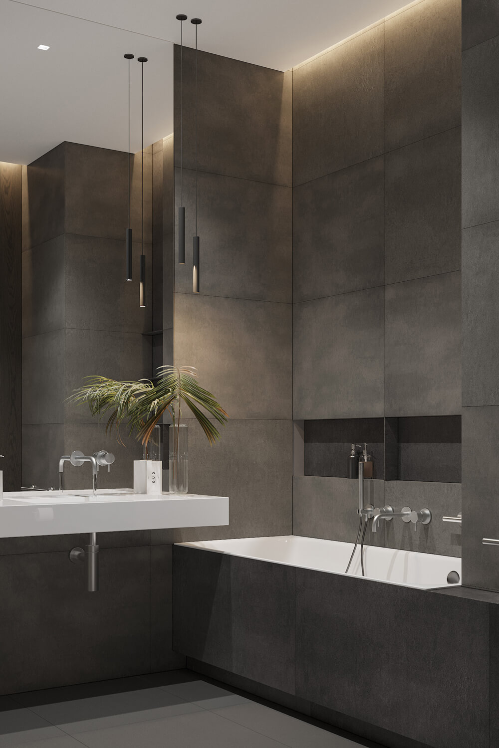 Praktyczna Funkcjonalność Praktyczne i funkcjonalne męskie wnętrze z minimalną ilością dekoracji.