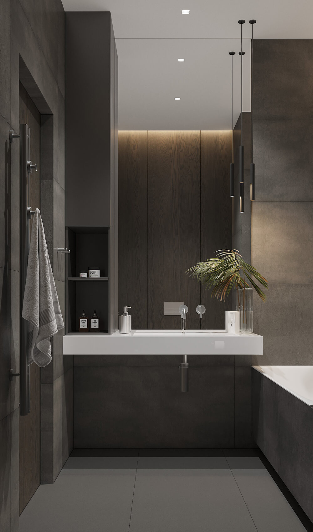 Kreatywna przestrzeń Męski apartament 2026: sztuka nowoczesna, oświetlenie, indywidualizm i kreatywność.