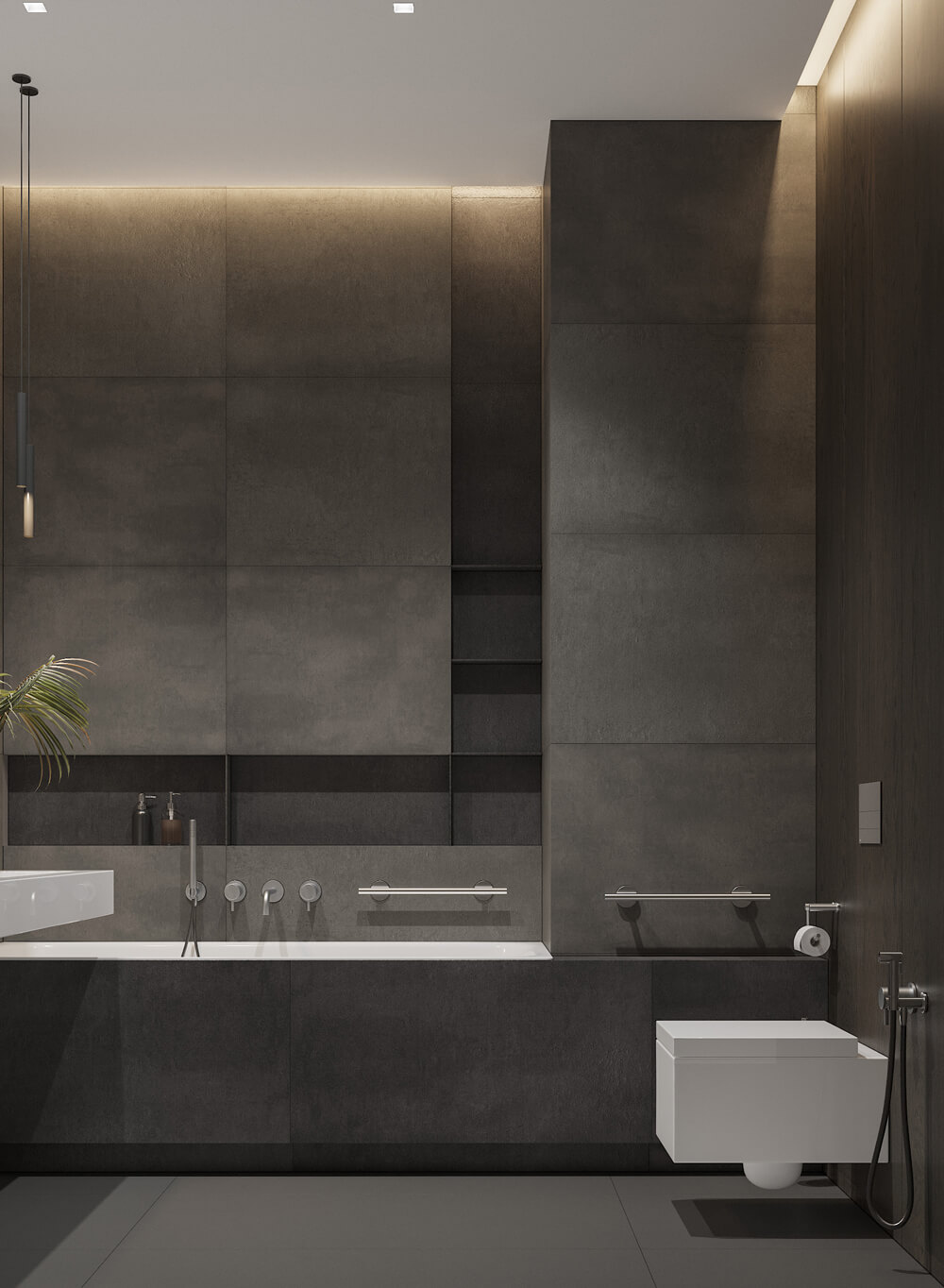 Relaks w skórze i drewnie Męskie wnętrze: skórzana sofa, drewniany dekor, komfortowa strefa relaksu, styl 2026.