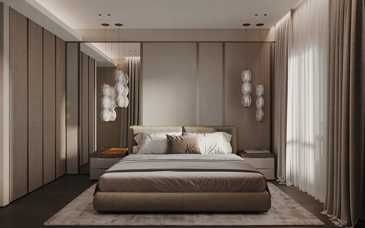 Wełniany dywan w domu Jasny dywan wełniany w nowoczesnym wnętrzu, idealny do stworzenia przytulnej atmosfery.