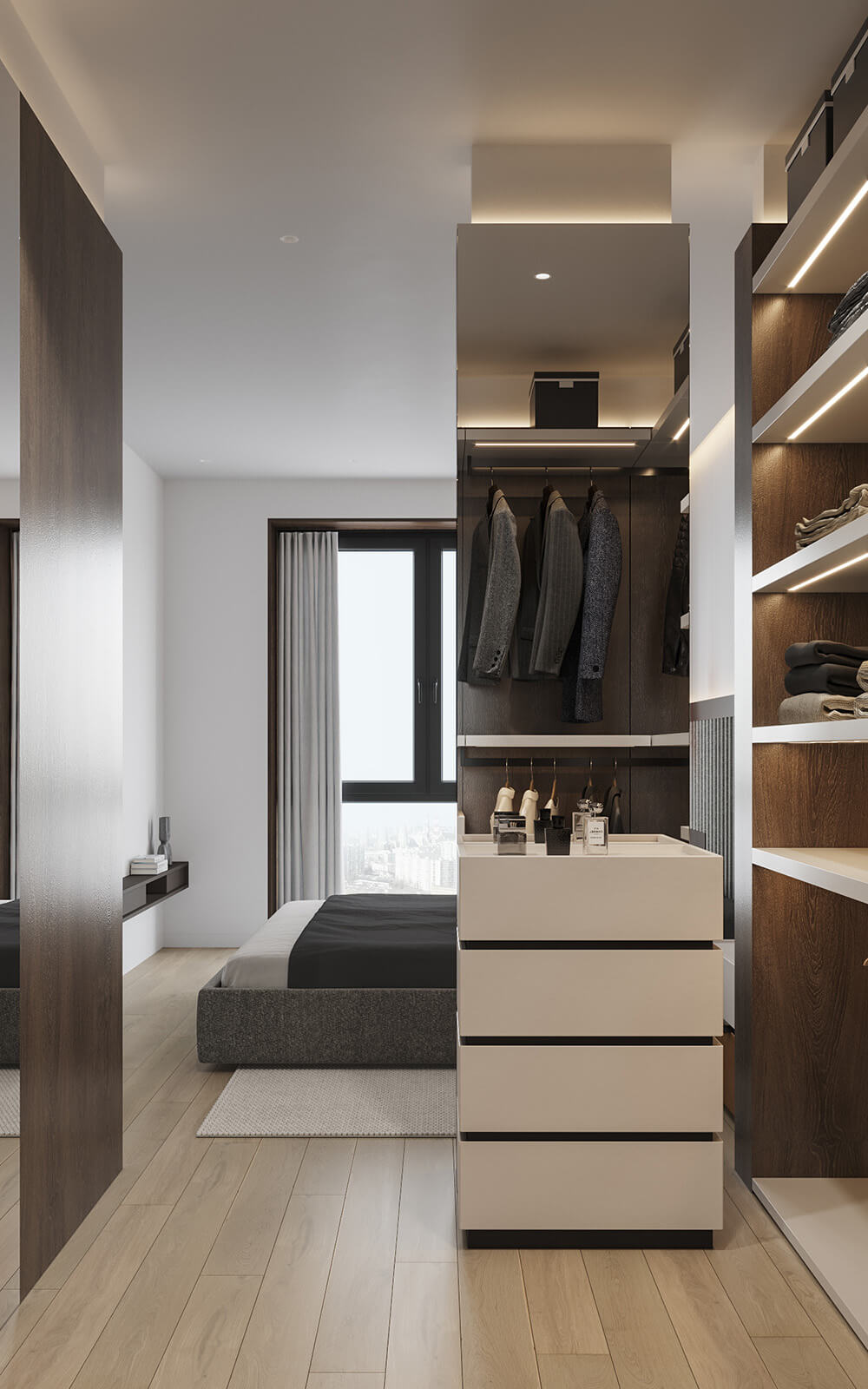 Królestwo dziecka Otwarte półki w pokoju dziecięcym z zabawkami i książkami na półkach.