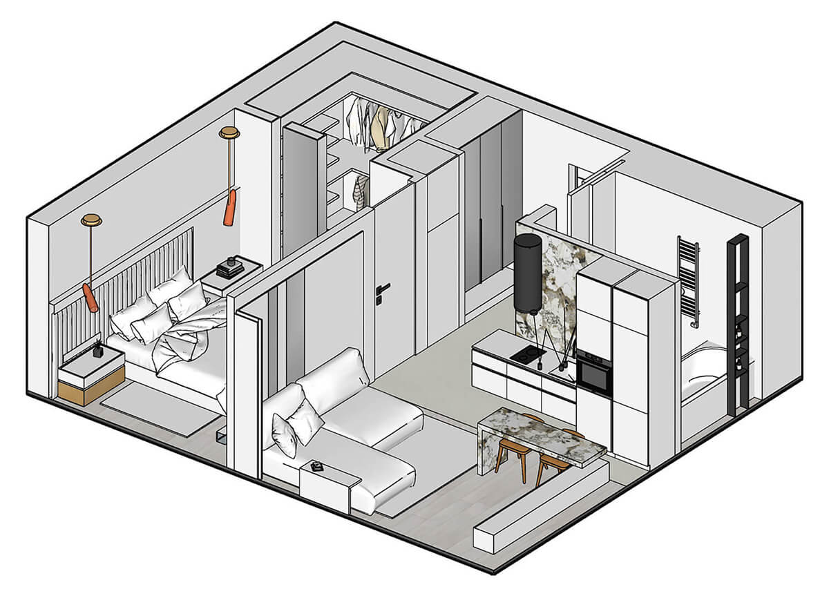 Przebudowa: Nowa łazienka Nowoczesna łazienka po przebudowie mieszkania w nowym budownictwie zgodnie z trendami 2026.