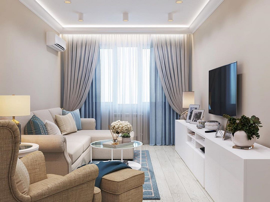 Besta: Optymalizacja przestrzeni Aranżacja skandynawskiego salonu z meblami Besta IKEA optymalizującymi przestrzeń w małym mieszkaniu.