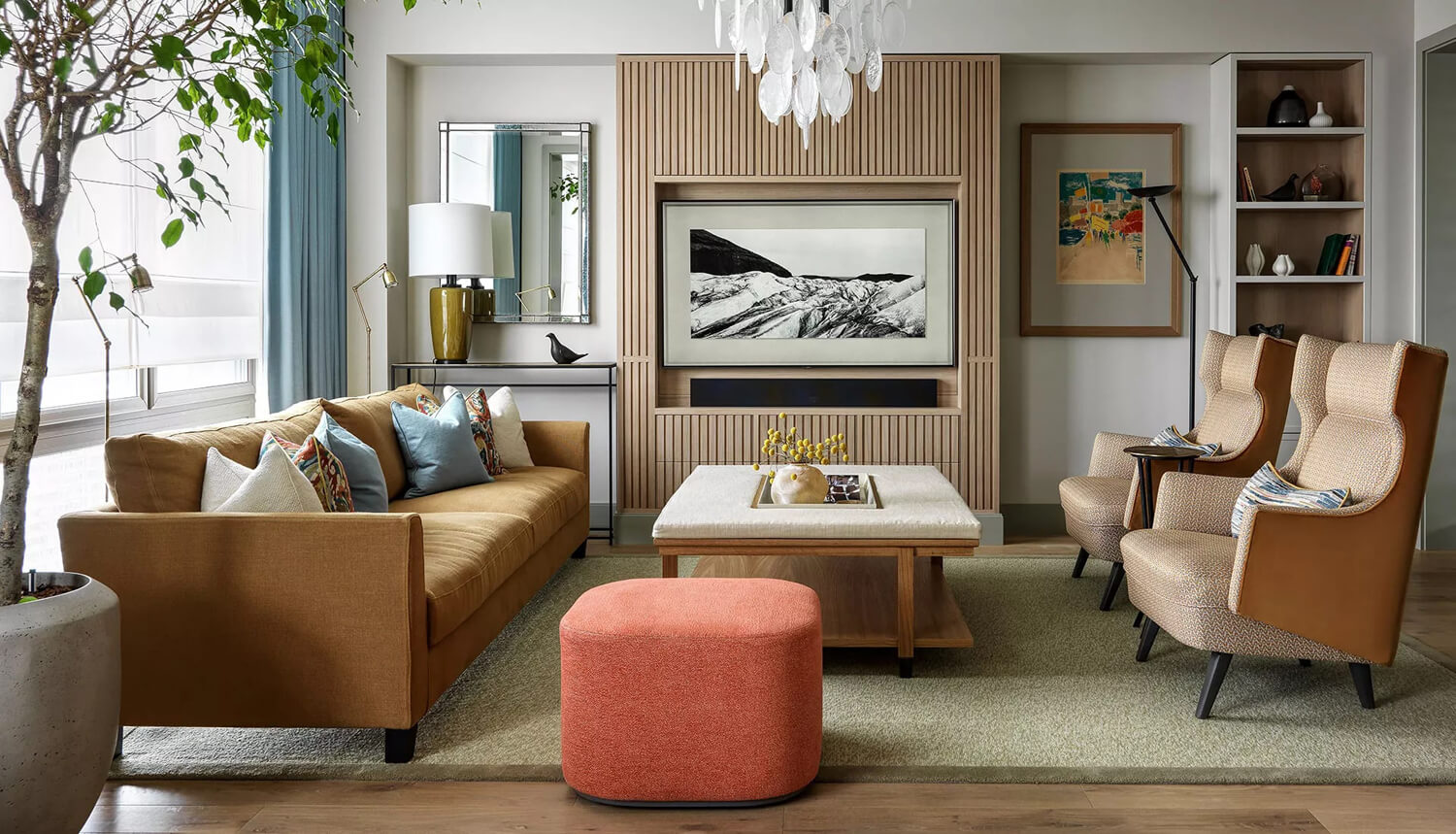 Efektywny podział przestrzeni Zdjęcie trzypokojowego mieszkania prezentujące nowoczesny design i przykład efektywnego podziału przestrzeni.