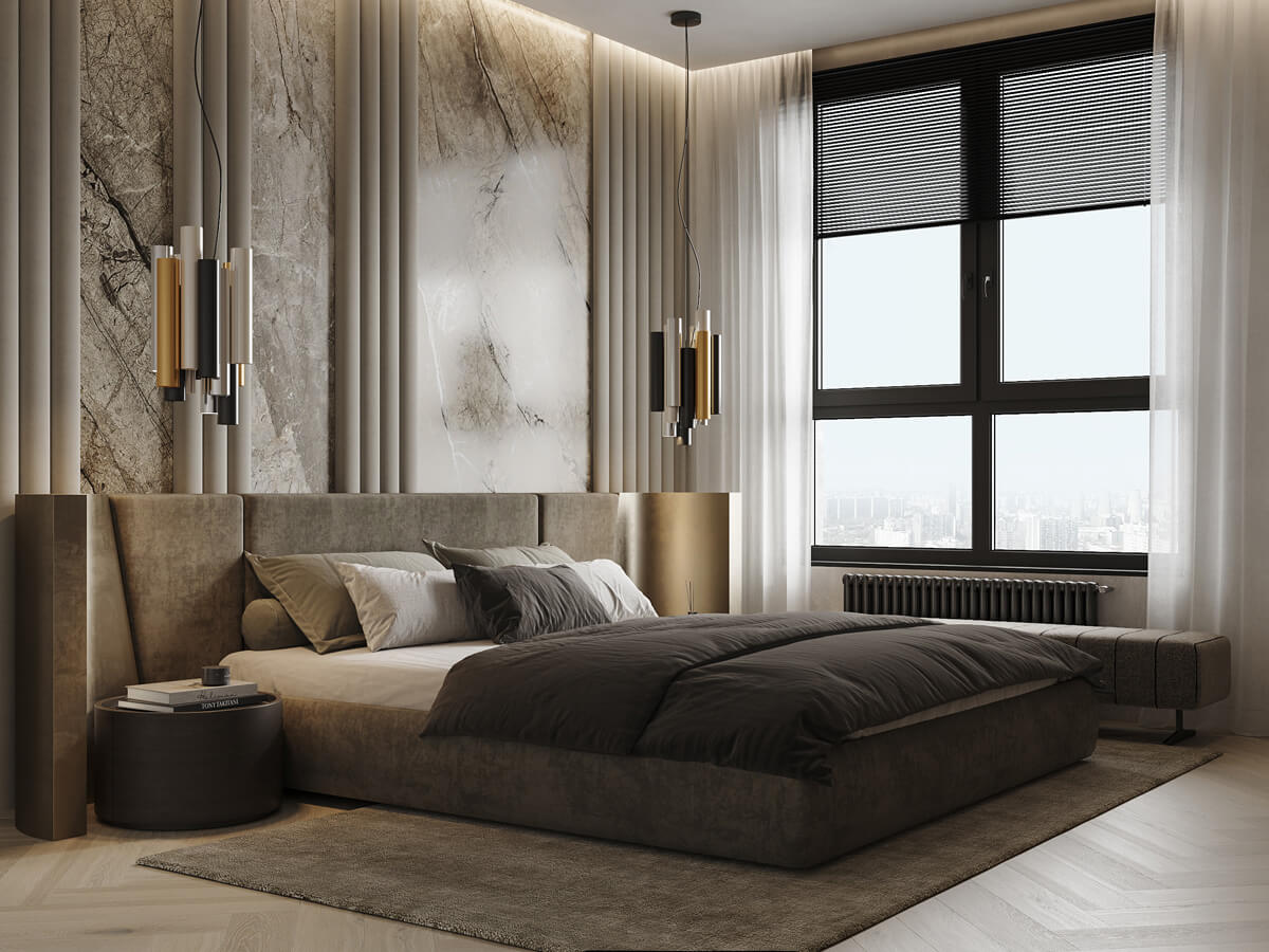 Sypialnia 2026: Minimalizm Projekt sypialni 2026: nowoczesny minimalizm dla komfortowego snu w małej sypialni.