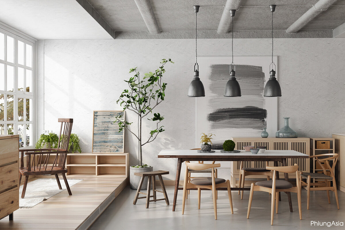 Japandi: Relaks w sypialni Sypialnia w stylu Japandi z niskim łóżkiem i spokojnymi kolorami dla relaksu.