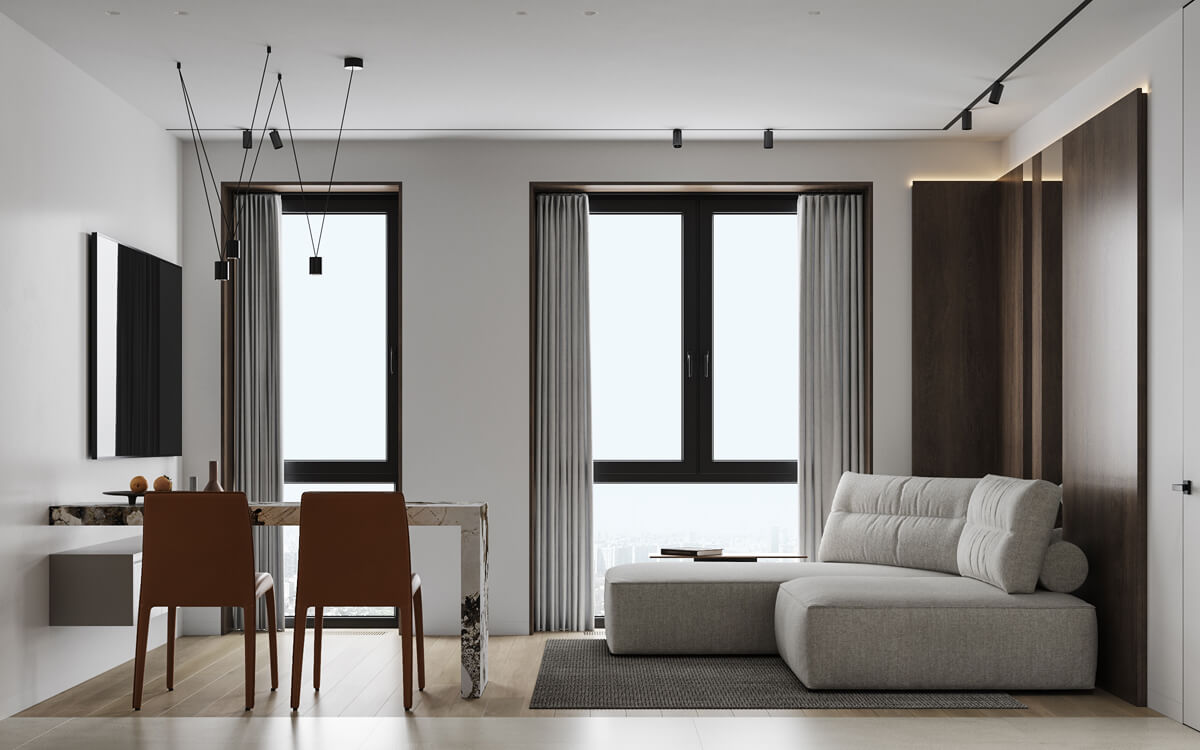 Światło punktowe Stylowe oświetlenie szynowe z reflektorami w nowoczesnym domu – Loft 2026.