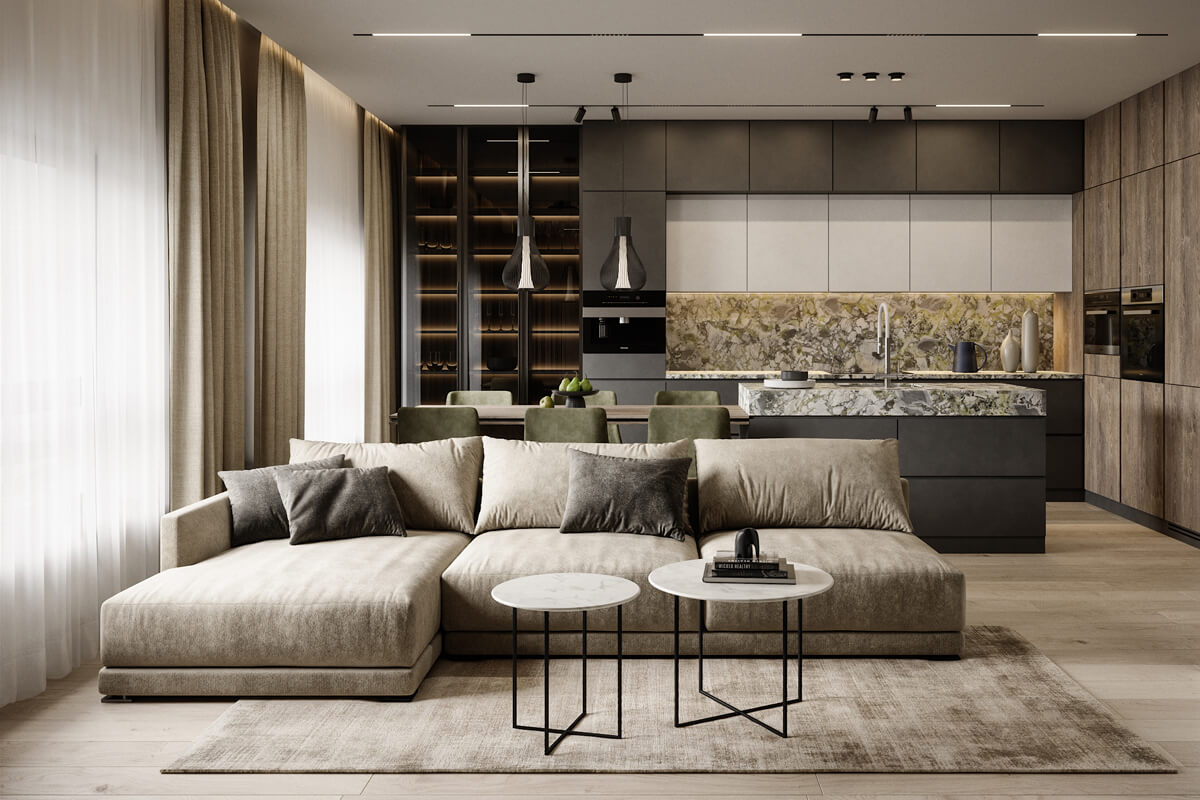 Minimalizm i światło Nowoczesne oświetlenie szynowe w minimalistycznym salonie z białymi ścianami – Loft 2026.