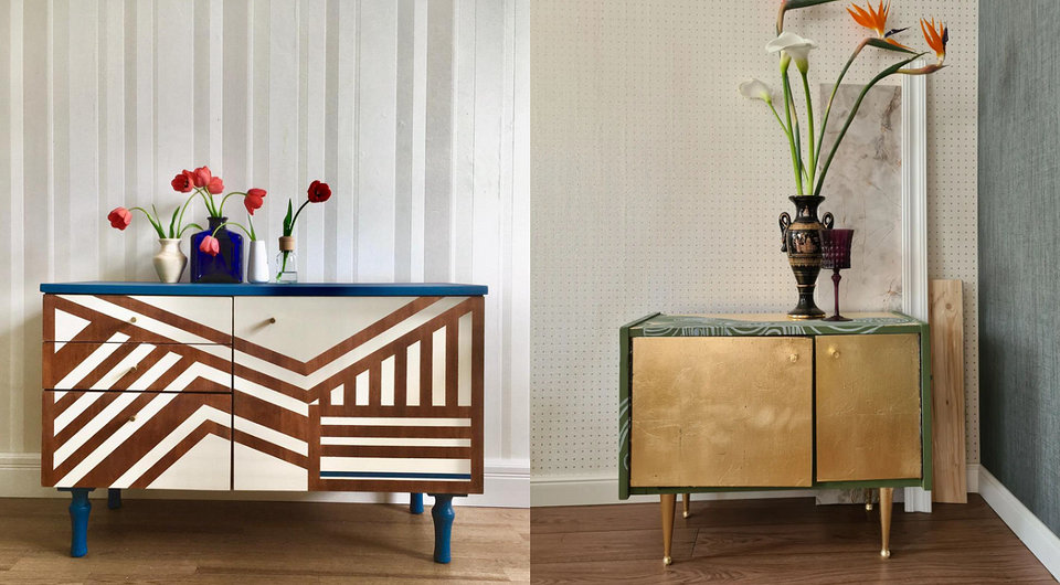 Kolorowa metamorfoza mebla Kolorowa renowacja szafki nocnej DIY. Drugie życie mebli w praktyce.