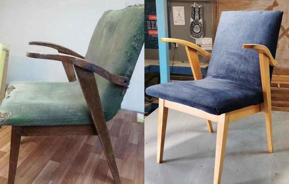Kreatywna renowacja Kreatywne pomysły na renowację foteli: zdjęcia przed i po transformacji.