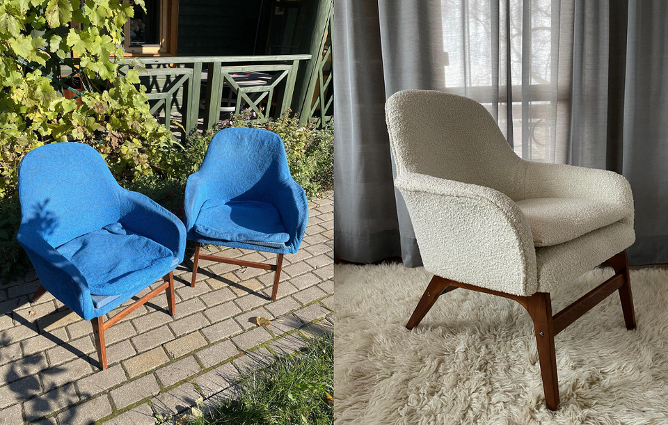 Fotel z historią Stary fotel zyskał nowe życie dzięki renowacji i wymianie tapicerki.