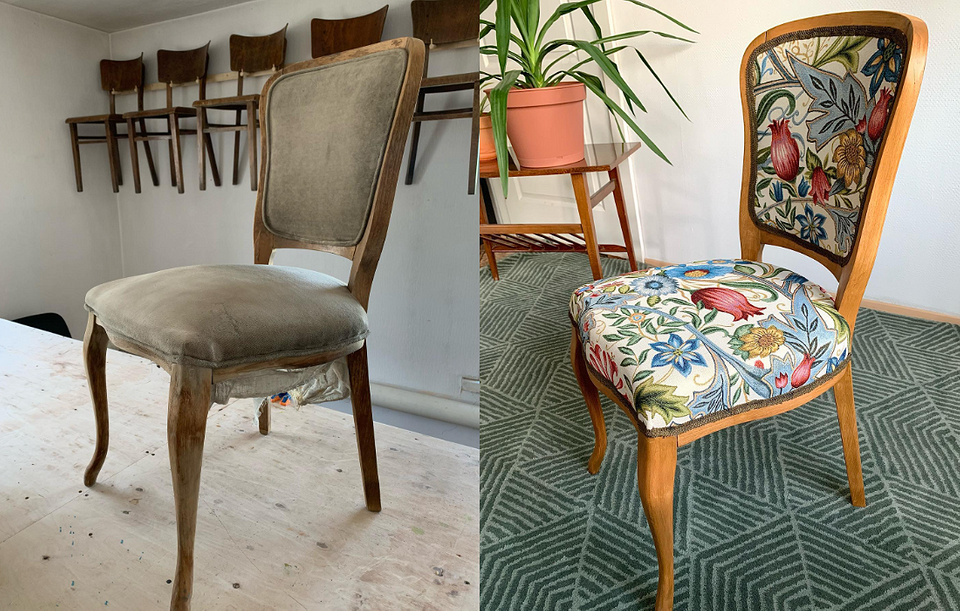 Unikalne krzesło Dekor starego krzesła: transformacja w unikalny element wnętrza poprzez renowację