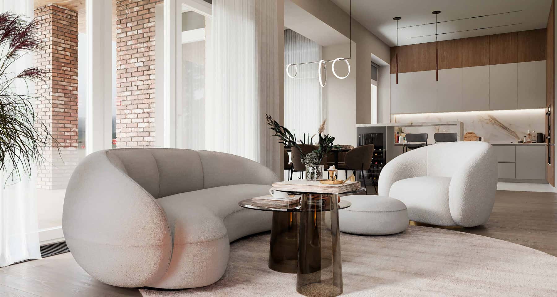 Eko i Panorama Nowoczesne wnętrze z oknami panoramicznymi i elementami drewna w stylu eko 2026.