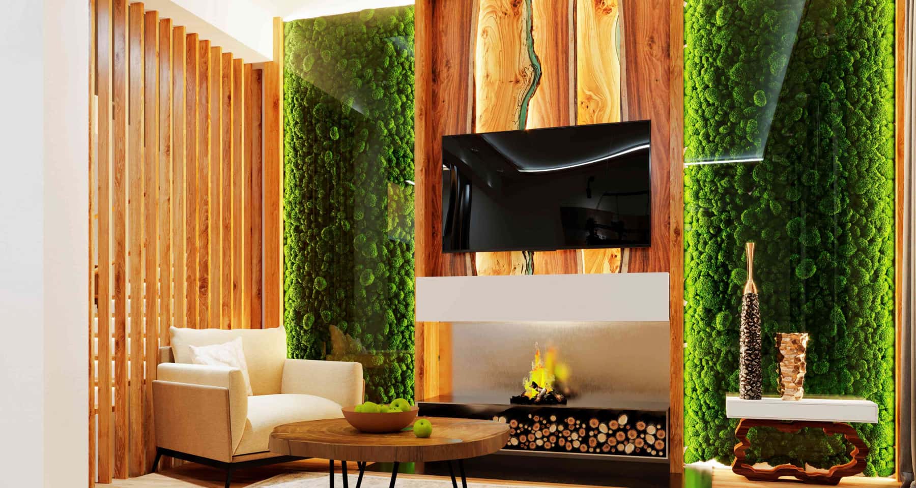 Ogród za oknem Stylowy dom z oknami panoramicznymi wychodzącymi na ogród pod Warszawą.