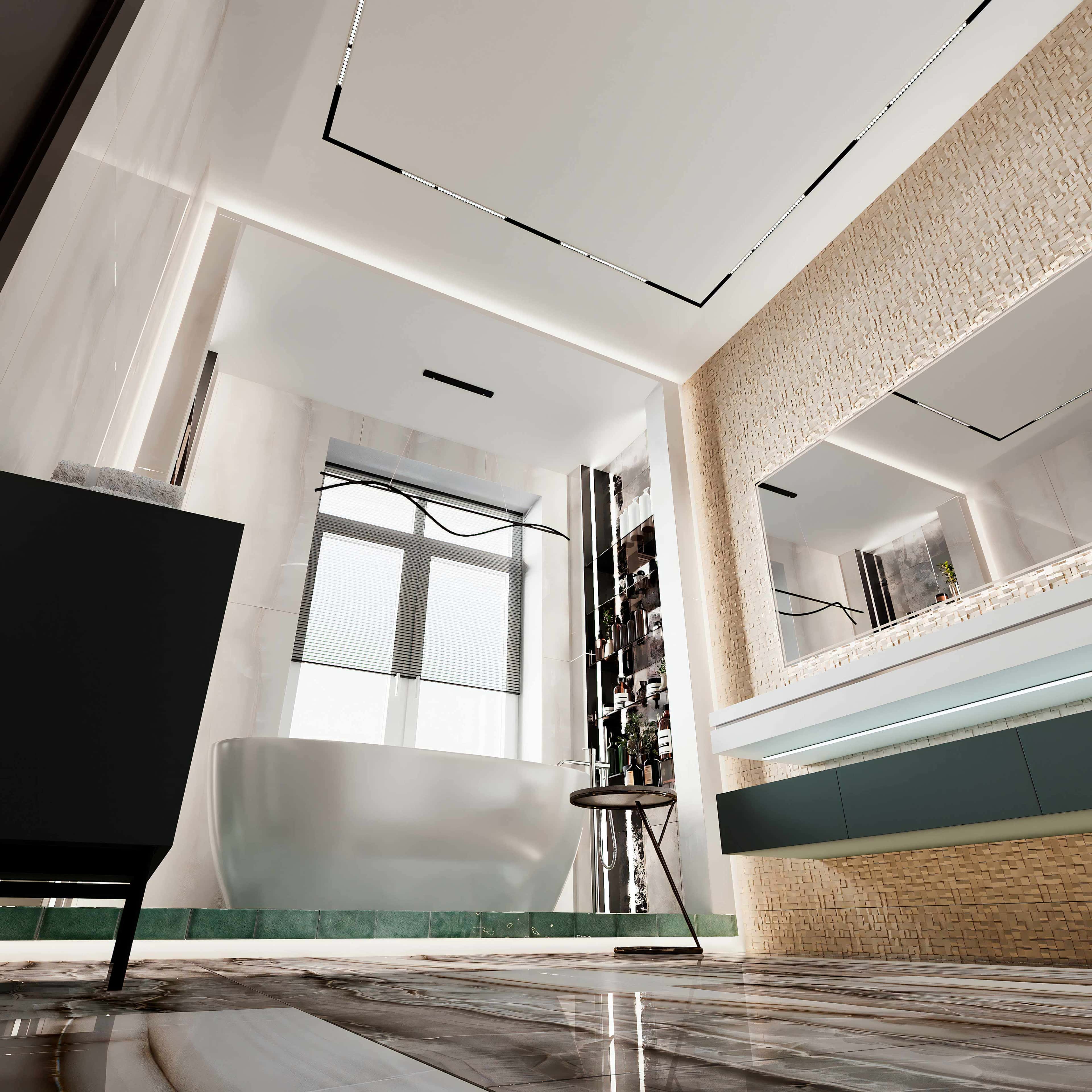 Taras z Widokiem Nowoczesny dom z oknami panoramicznymi i tarasem. Styl nowoczesny 2026.