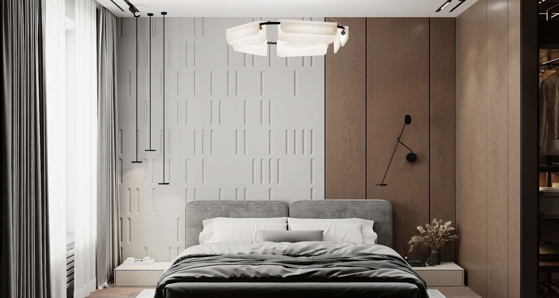 Salon Loft 2026 Nowoczesny design wnętrz 2026: Salon łączący minimalizm z industrialnym stylem loft.