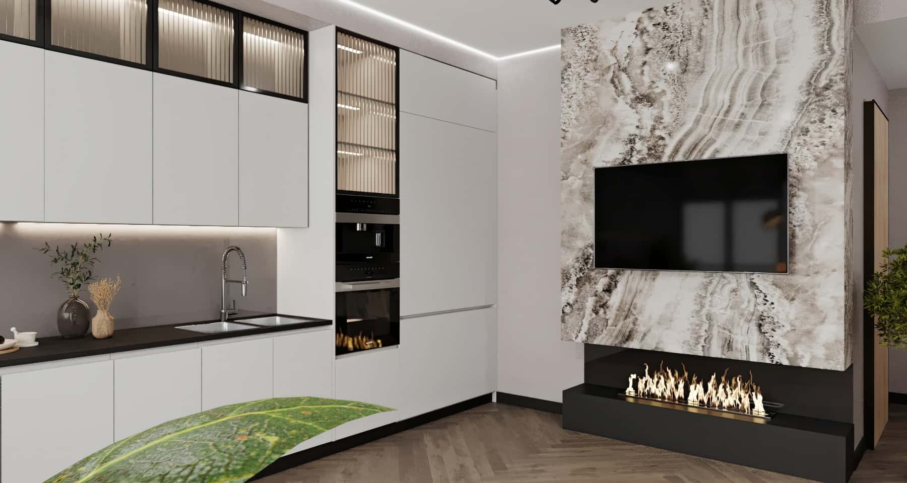 Beżowy minimalizm 2026 Projekt trzypokojowego mieszkania 2026: minimalistyczny design z naturalnymi materiałami i roślinami