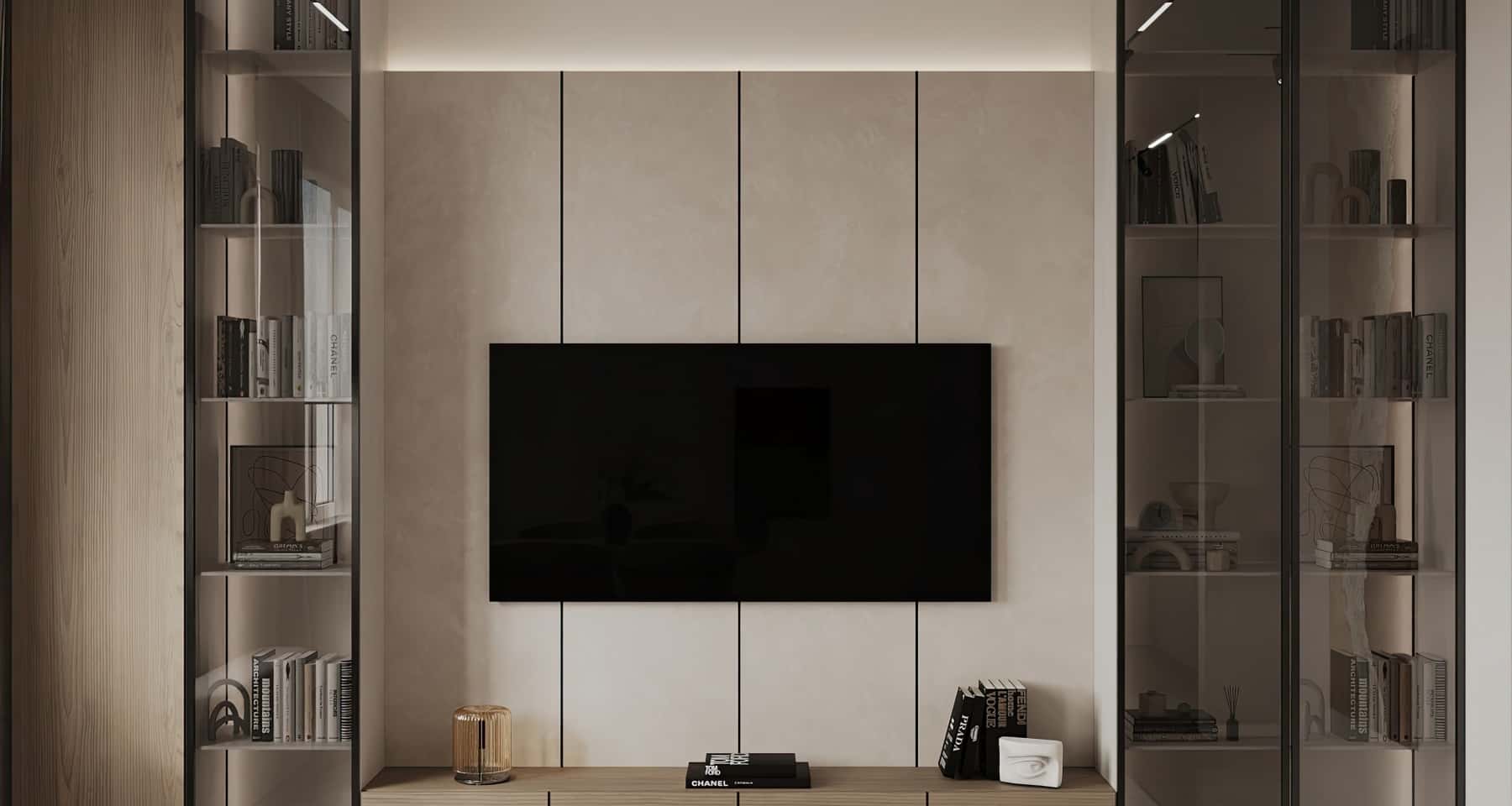 Jasne barwy wnętrza Aranżacja wnętrza małego mieszkania w jasnych kolorach, wizualnie powiększająca przestrzeń.