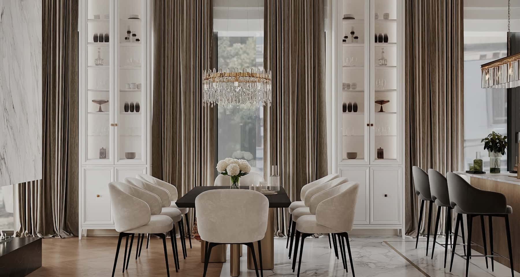 Elegancja i luksus Luksusowy remont mieszkania: designerskie meble, wyrafinowane oświetlenie i elegancja.