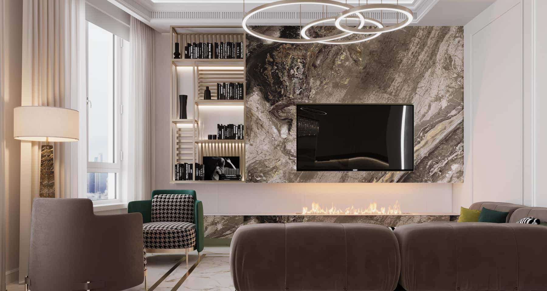 Elegancja Wnętrza Elegancki wystrój wnętrz: połączenie Art Deco i Neoklasyki w mieszkaniu rodzinnym 2026