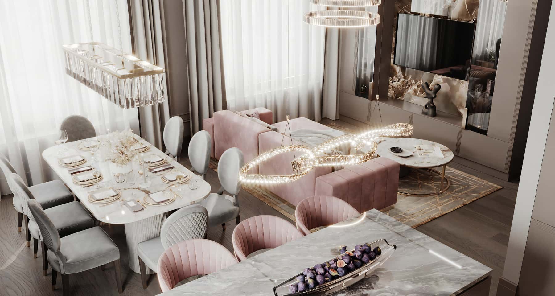 Przyszłość designu Design wnętrza luksusowego apartamentu w stylu Art Deco i neoklasycznym 2026