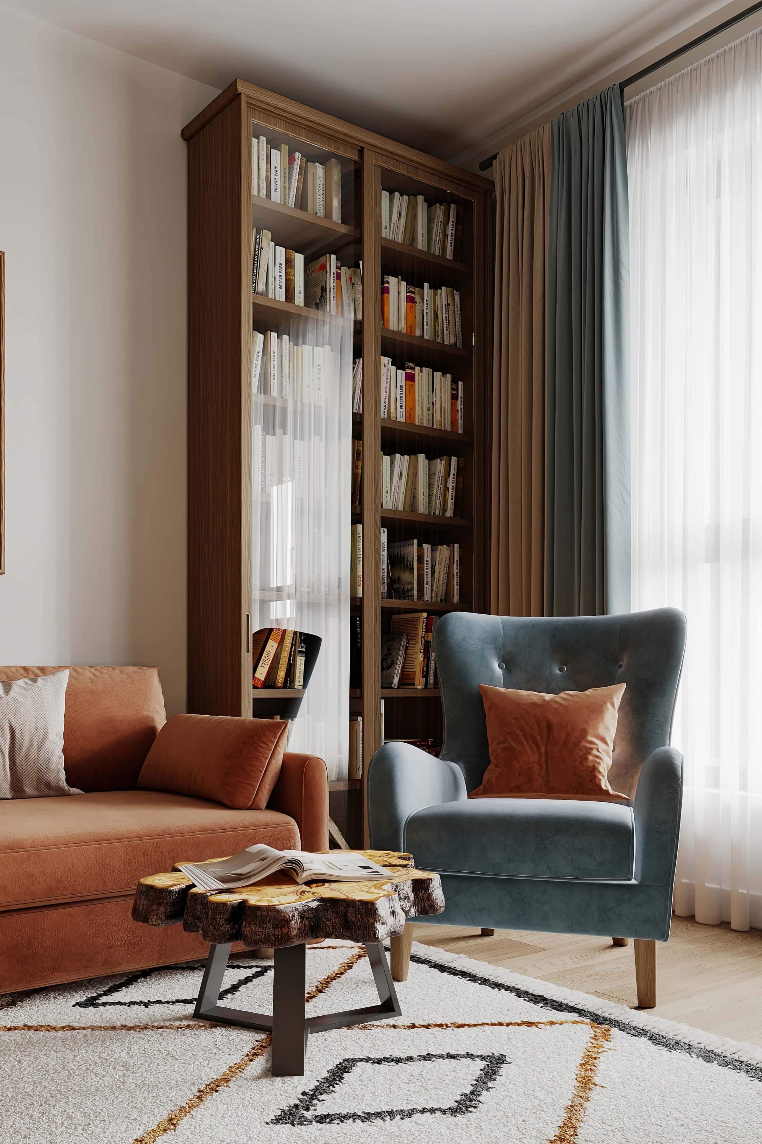 Naturalne wnętrze 32m² Wnętrze mieszkania 32m²: naturalne materiały i styl skandynawski 2026.