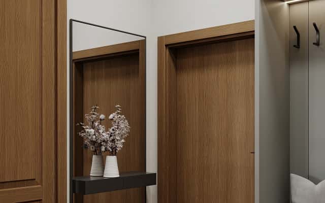 Minimalizm w 32m² Nowoczesny design mieszkania 32m²: minimalizm w aranżacji przestrzeni mieszkalnej.