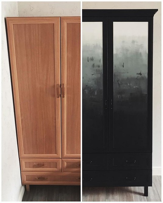 Stylowa szafa po renowacji Renowacja szafy PRL: metamorfoza w stylowy element wnętrza