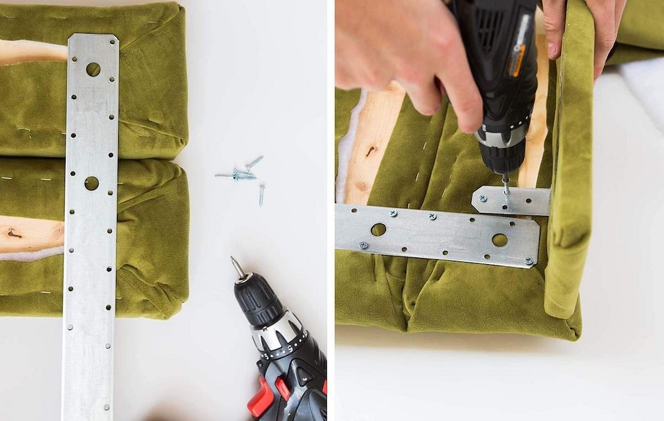 Krok po kroku DIY Etapy 6 i 7 tworzenia wezgłowia DIY. Idealne rozwiązanie do małego mieszkania.