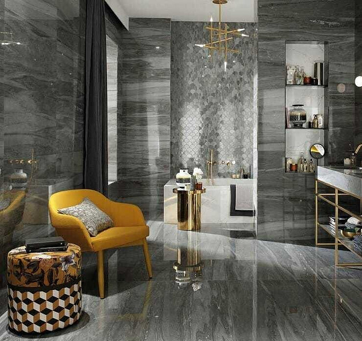 Bankietka do przedpokoju Nowoczesny design przedpokoju z bankietką do siedzenia i przechowywania.