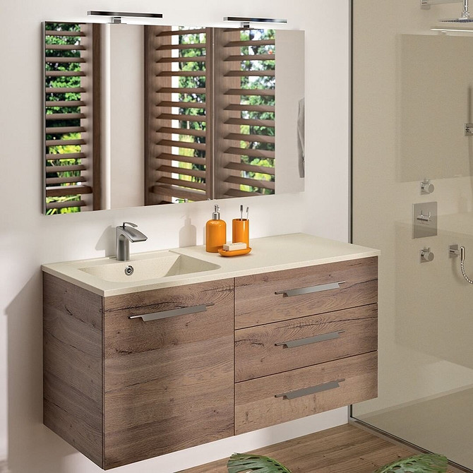 Szafka pod umywalkę Nowoczesne meble łazienkowe w małej łazience 2026: szafka pod umywalkę i lustro